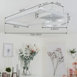 Hofstein Moya Deckenleuchte LED Silber, Wei&szlig;, 1-flammig -LED Leuchten Verkäufe 2022 moya deckenleuchte h3551554 3