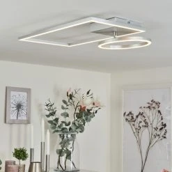 Hofstein Moya Deckenleuchte LED Silber, Wei&szlig;, 1-flammig -LED Leuchten Verkäufe 2022 moya deckenleuchte h3551554 8