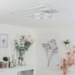 Hofstein Moya Deckenleuchte LED Silber, Wei&szlig;, 1-flammig -LED Leuchten Verkäufe 2022 moya deckenleuchte h3551554 9