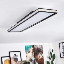 Hofstein Nabbas Deckenpanel LED Schwarz, 1-flammig, Fernbedienung -LED Leuchten Verkäufe 2022 nabbas deckenpanel h3580455 9