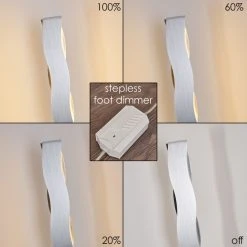 Hofstein Nagold Stehleuchte LED Nickel-Matt, Chrom, 1-flammig -LED Leuchten Verkäufe 2022 nagold stehleuchte h3307373 9