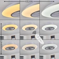 Hofstein Nagoya Deckenventilator LED Wei&szlig;, 1-flammig, Fernbedienung -LED Leuchten Verkäufe 2022 nagoya deckenventilator h3370636 3