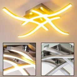 Hofstein Nanaimo Deckenleuchte LED Nickel-Matt, 4-flammig