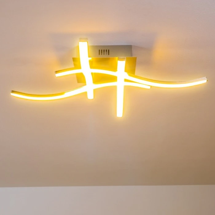 Hofstein Nanaimo Deckenleuchte LED Nickel-Matt, 4-flammig 4 Hofstein Nanaimo Deckenleuchte LED Nickel-Matt, 4-flammig – Bild 4