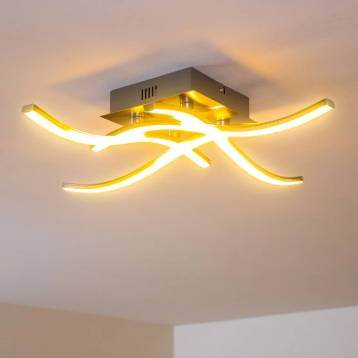 Hofstein Nanaimo Deckenleuchte LED Nickel-Matt, 4-flammig 9 Hofstein Nanaimo Deckenleuchte LED Nickel-Matt, 4-flammig – Bild 9