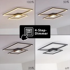 Hofstein Narpes Deckenleuchte LED Anthrazit, 1-flammig -LED Leuchten Verkäufe 2022 narpes deckenleuchte h3311691 5