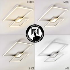 Hofstein Narpes Deckenleuchte LED Nickel-Matt, 1-flammig -LED Leuchten Verkäufe 2022 narpes deckenleuchte h3322413 5