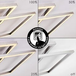 Hofstein Narpes Deckenleuchte LED Nickel-Matt, 1-flammig -LED Leuchten Verkäufe 2022 narpes deckenleuchte h3322437 12