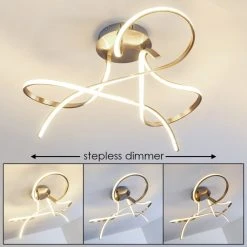 Hofstein Narwa Deckenleuchte LED Nickel-Matt, 1-flammig