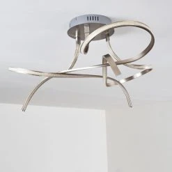 Hofstein Narwa Deckenleuchte LED Nickel-Matt, 1-flammig -LED Leuchten Verkäufe 2022 narwa deckenleuchte h3023716 19