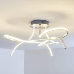 Hofstein Narwa Deckenleuchte LED Silber, 1-flammig -LED Leuchten Verkäufe 2022 narwa deckenleuchte h3023761 12