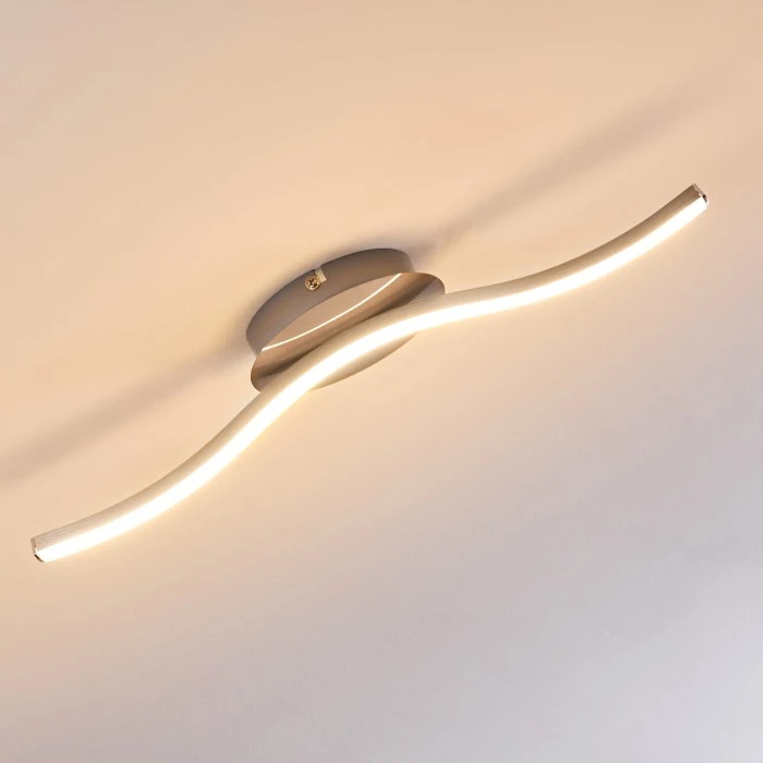 Hofstein Nendaz Deckenleuchte LED Nickel-Matt, 1-flammig 12 Hofstein Nendaz Deckenleuchte LED Nickel-Matt, 1-flammig – Bild 12