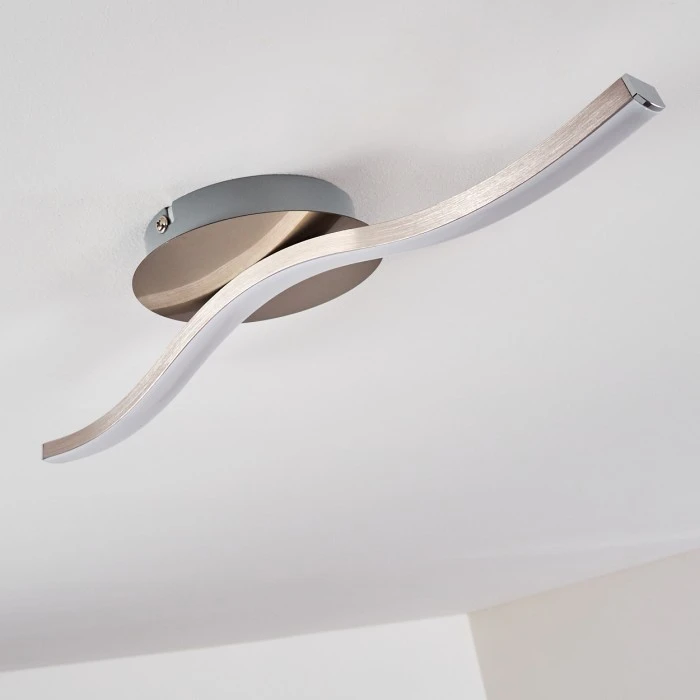 Hofstein Nendaz Deckenleuchte LED Nickel-Matt, 1-flammig 14 Hofstein Nendaz Deckenleuchte LED Nickel-Matt, 1-flammig – Bild 14