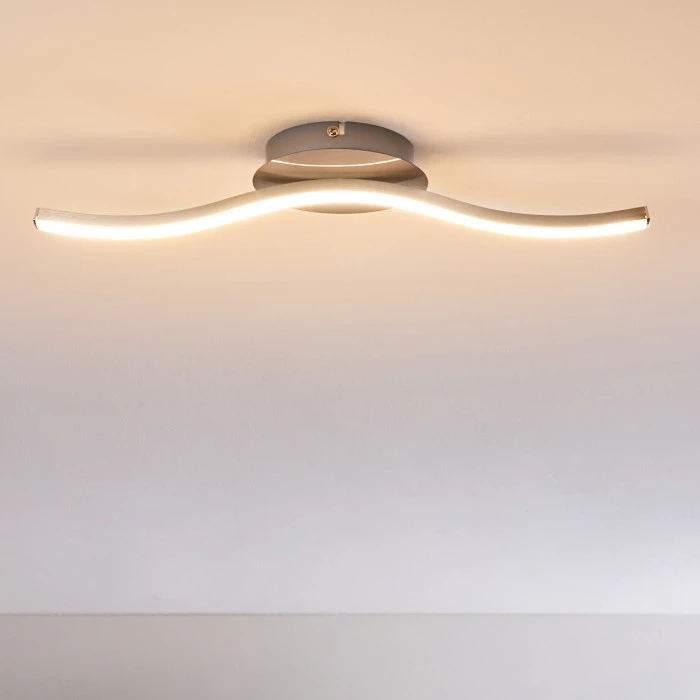 Hofstein Nendaz Deckenleuchte LED Nickel-Matt, 1-flammig 7 Hofstein Nendaz Deckenleuchte LED Nickel-Matt, 1-flammig – Bild 7