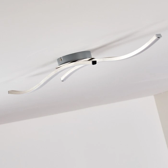 Hofstein Nendaz Deckenleuchte LED Nickel-Matt, 2-flammig 15 Hofstein Nendaz Deckenleuchte LED Nickel-Matt, 2-flammig – Bild 15