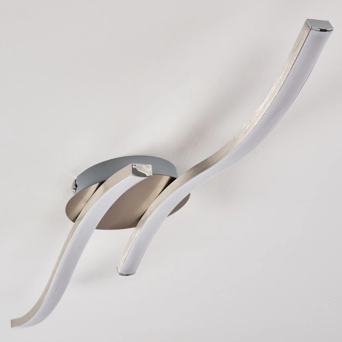 Hofstein Nendaz Deckenleuchte LED Nickel-Matt, 2-flammig 6 Hofstein Nendaz Deckenleuchte LED Nickel-Matt, 2-flammig – Bild 6