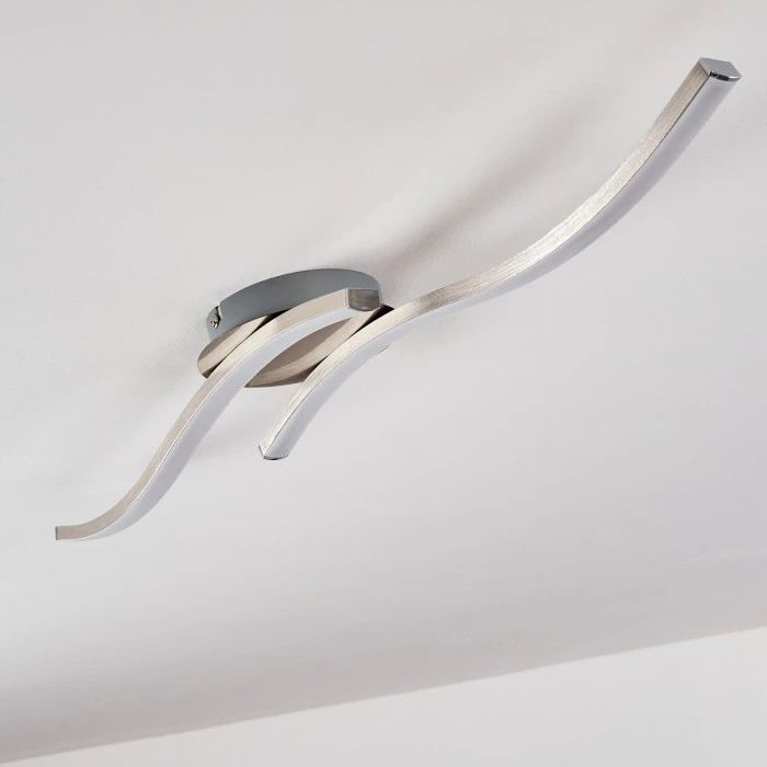 Hofstein Nendaz Deckenleuchte LED Nickel-Matt, 2-flammig 9 Hofstein Nendaz Deckenleuchte LED Nickel-Matt, 2-flammig – Bild 9