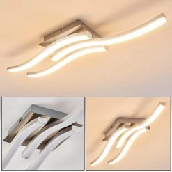 Hofstein Nendaz Deckenleuchte LED Nickel-Matt, 3-flammig