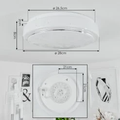 Hofstein Nepes Deckenleuchte LED Wei&szlig;, 1-flammig -LED Leuchten Verkäufe 2022 nepes deckenleuchte h3560143 3