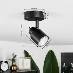 Hofstein Nestavel Deckenleuchte LED Schwarz, 1-flammig -LED Leuchten Verkäufe 2022 nestavel deckenleuchte h3653098 3