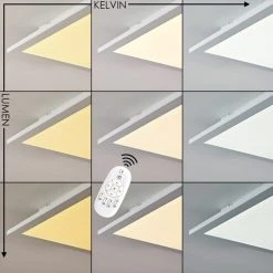 Hofstein Nexo Deckenpanel LED Wei&szlig;, 1-flammig, Fernbedienung -LED Leuchten Verkäufe 2022 nexo deckenpanel h3297025 do1 3