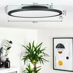 Hofstein Nexo Deckenpanel LED Schwarz, 1-flammig, Fernbedienung -LED Leuchten Verkäufe 2022 nexo deckenpanel h3391747 3