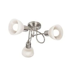 Nino Leuchten DAYTONA Deckenleuchte LED Nickel-Matt, 3-flammig