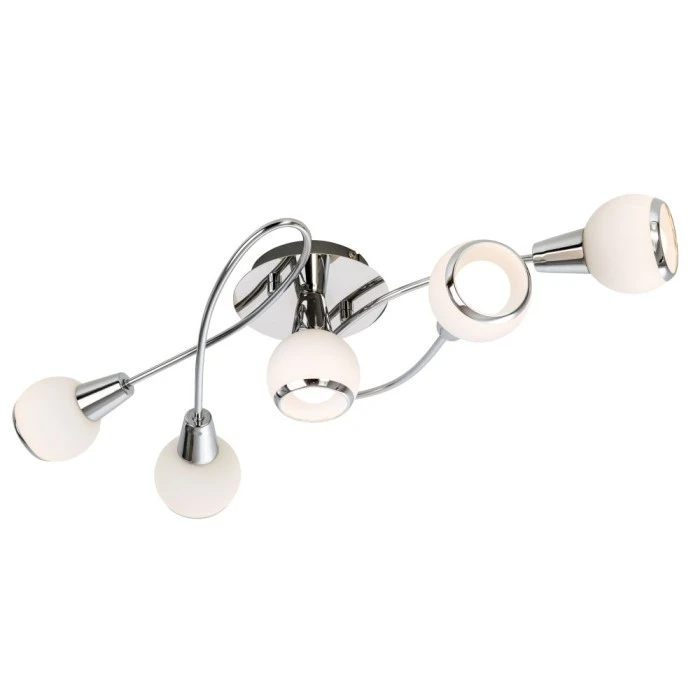 Nino Leuchten LORIS Deckenleuchte LED Chrom, 5-flammig 1 Nino Leuchten LORIS Deckenleuchte LED Chrom, 5-flammig