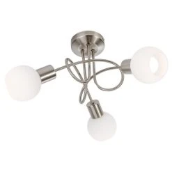 Nino Leuchten LOXY Deckenleuchte LED Nickel-Matt, 4-flammig