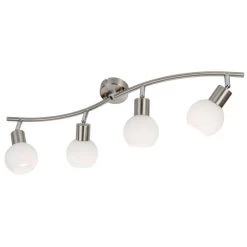 Nino Leuchten LOXY Deckenleuchte LED Nickel-Matt, 4-flammig