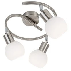 Nino Leuchten LOXY Deckenleuchte LED Nickel-Matt, 3-flammig
