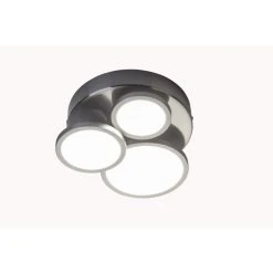 Nino Leuchten NEO Deckenleuchte LED Nickel-Matt, 3-flammig