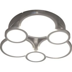 Nino Leuchten NEO Deckenleuchte LED Nickel-Matt, 6-flammig