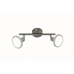 Nino Leuchten NEO Spotleuchte LED Nickel-Matt, 2-flammig