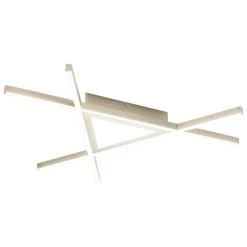 Nino Leuchten SQUARE Deckenleuchte LED Nickel-Matt, 1-flammig, Fernbedienung