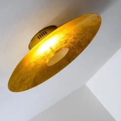 Hofstein Nipissing Deckenleuchte LED Gold, 1-flammig