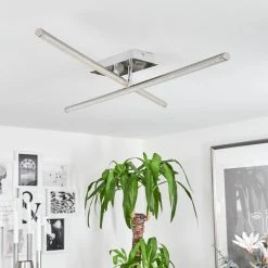 Hofstein Noppa Deckenleuchte LED Nickel-Matt, Chrom, 2-flammig, Fernbedienung, Farbwechsler -LED Leuchten Verkäufe 2022 noppa deckenleuchte h3580158 11