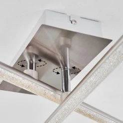 Hofstein Noppa Deckenleuchte LED Nickel-Matt, Chrom, 2-flammig, Fernbedienung, Farbwechsler -LED Leuchten Verkäufe 2022 noppa deckenleuchte h3580158 5