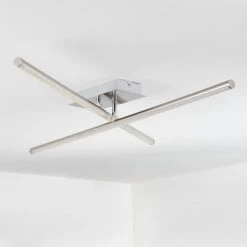 Hofstein Noppa Deckenleuchte LED Nickel-Matt, Chrom, 2-flammig, Fernbedienung, Farbwechsler -LED Leuchten Verkäufe 2022 noppa deckenleuchte h3580158 7