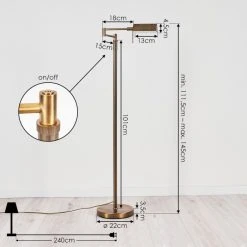 Hofstein Norrlida Stehleuchte LED Messing, 1-flammig -LED Leuchten Verkäufe 2022 norrlida stehleuchte h3426067 3