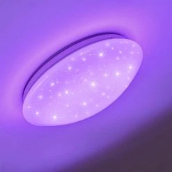 Hofstein Norton Star Deckenleuchte LED Weiß, 1-flammig, Fernbedienung, Farbwechsler -LED Leuchten Verkäufe 2022 norton star deckenleuchte h3266229 do4 21