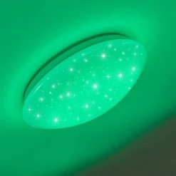 Hofstein Norton Star Deckenleuchte LED Weiß, 1-flammig, Fernbedienung, Farbwechsler -LED Leuchten Verkäufe 2022 norton star deckenleuchte h3266229 do4 8