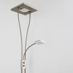 Hofstein Notigi Deckenfluter LED Nickel-Matt, 2-flammig, Fernbedienung, Farbwechsler -LED Leuchten Verkäufe 2022 notigi deckenfluter h000632 27