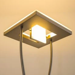Hofstein Notigi Deckenfluter LED Nickel-Matt, 2-flammig, Fernbedienung, Farbwechsler -LED Leuchten Verkäufe 2022 notigi deckenfluter h000632 6