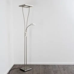 Hofstein Notigi Deckenfluter LED Nickel-Matt, 2-flammig, Fernbedienung, Farbwechsler -LED Leuchten Verkäufe 2022 notigi deckenfluter h000632 8