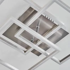 Hofstein Oberegg Deckenleuchte LED Nickel-Matt, Chrom, 1-flammig, Fernbedienung -LED Leuchten Verkäufe 2022 oberegg deckenleuchte h3562307 2