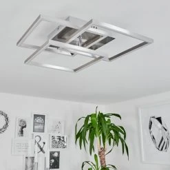 Hofstein Oberegg Deckenleuchte LED Nickel-Matt, Chrom, 1-flammig, Fernbedienung -LED Leuchten Verkäufe 2022 oberegg deckenleuchte h3562307 4