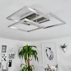 Hofstein Oberegg Deckenleuchte LED Nickel-Matt, Chrom, 1-flammig, Fernbedienung -LED Leuchten Verkäufe 2022 oberegg deckenleuchte h3562307 9