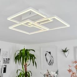 Hofstein Oberegg Deckenleuchte LED Chrom, Wei&szlig;, 1-flammig, Fernbedienung -LED Leuchten Verkäufe 2022 oberegg deckenleuchte h3562314 6