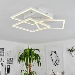 Hofstein Oberegg Deckenleuchte LED Chrom, Wei&szlig;, 1-flammig, Fernbedienung -LED Leuchten Verkäufe 2022 oberegg deckenleuchte h3562314 8